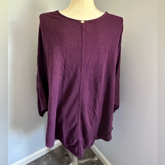 Melissa McCarthy Seven7 Maroon Sweater Cape Size 1x - Picture 6 of 8